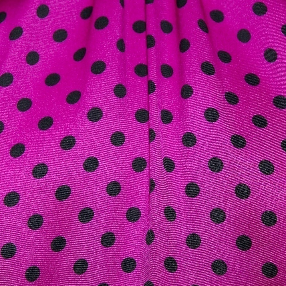 NWT ZARA POLKA DOT FUCHSIA SMALL DATE NIGHT MIDI DRESS - Picture 7 of 8